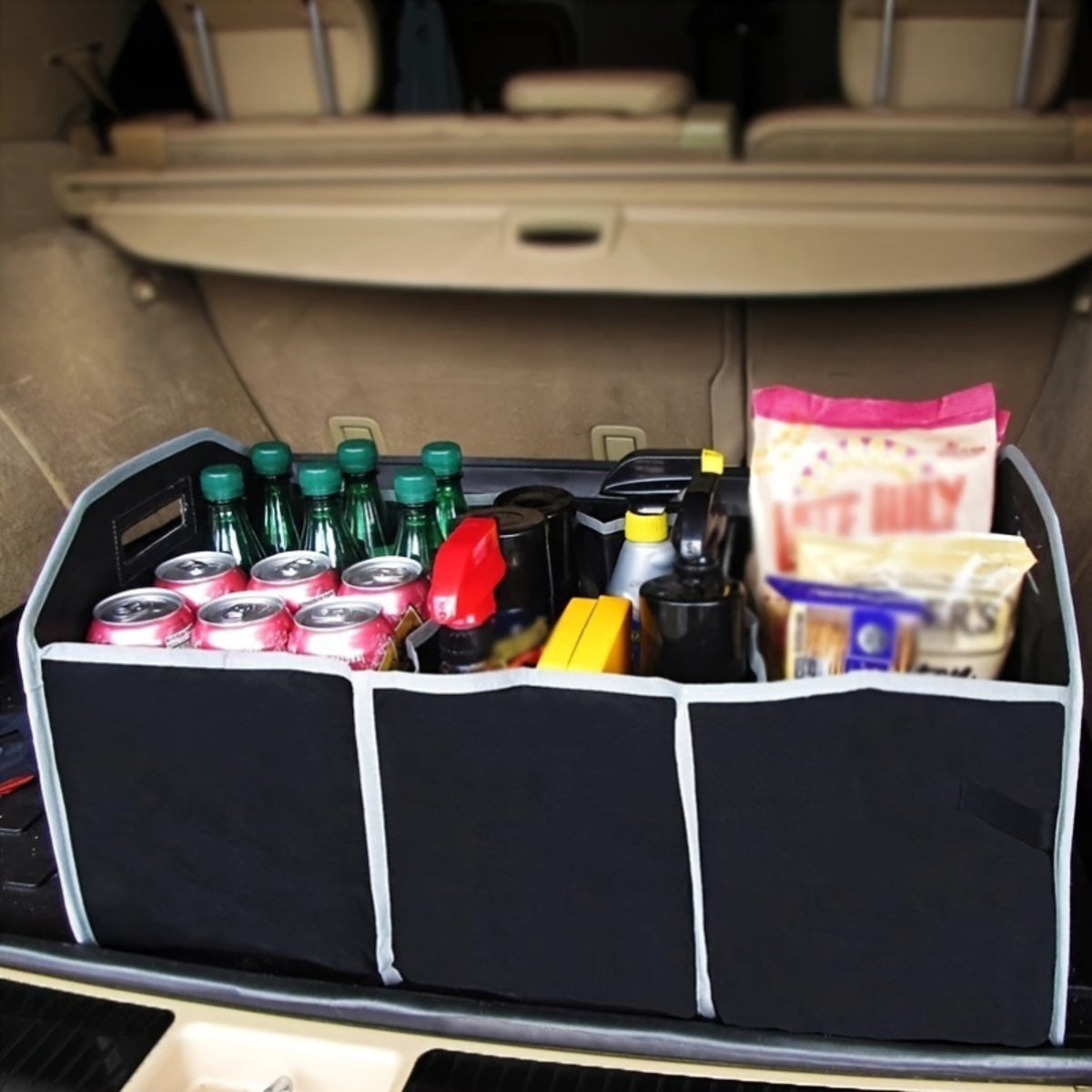 Car Trunk Organizer - Large Capacity &amp; Foldable Design