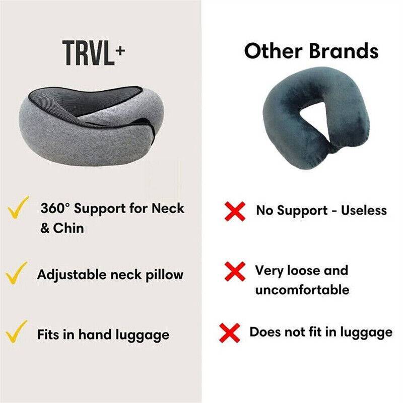 Travel Neck Pillow Memory Foam U-shaped 